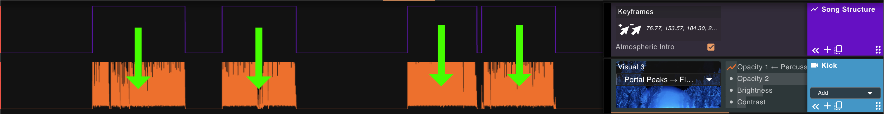 One structure affecting one percussion
