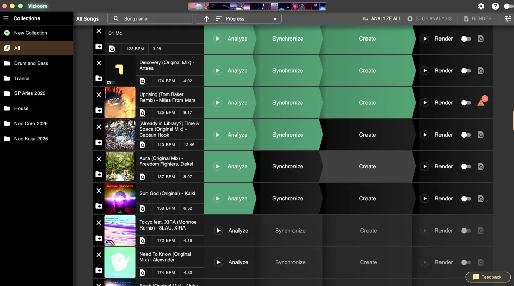 Vizloom song collection